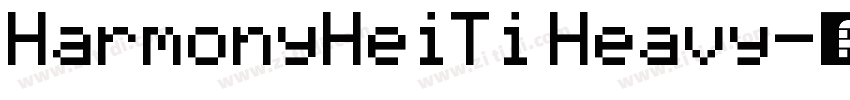 HarmonyHeiTi Heavy字体转换